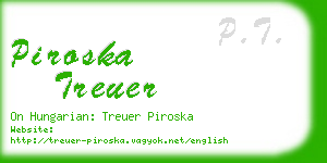 piroska treuer business card